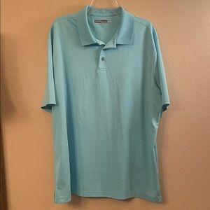 Men's Aqua Blue Polo Shirt 2XLT